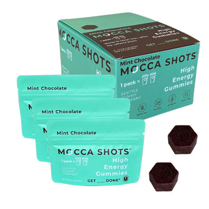 Mocca Shots Mint Chocolate Caffeine Gummy 12-pack 12x2 shots