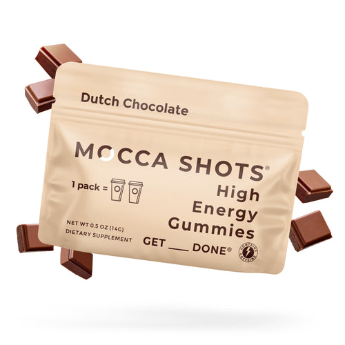 Mocca Shots Dutch Chocolate Caffeine Gummy 12-pack 12x2 shots