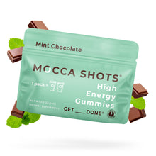 Load image into Gallery viewer, Mocca Shots Mint Chocolate Caffeine Gummy 12-pack 12x2 shots